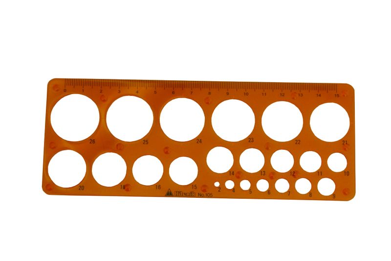 Draughtsman Circle Stencil Small