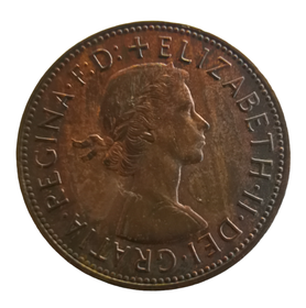 ワンペニー　one penny エリザベス2世 1967 銅貨】1967年 イギリス エリザベス2世 ワンペニー（One Penny