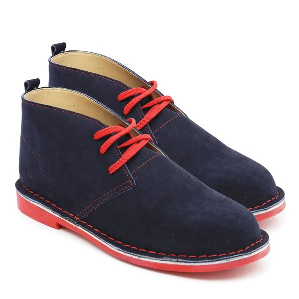 BATA Ladies Safari Boot Navy/Red