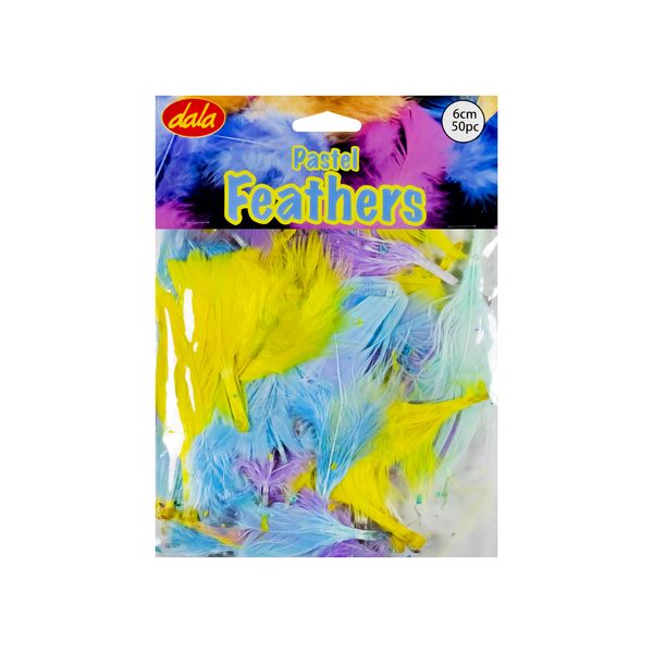 Dala Pastel Feathers 6cm 50 Pieces