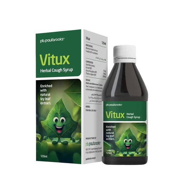 Vitux 120ml Herbal Cough Syrup by Paul Brooks