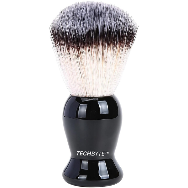 TechByte Pure Badger Shaving Brush -Fine Resin Handle &amp; Ultra Soft Bristles