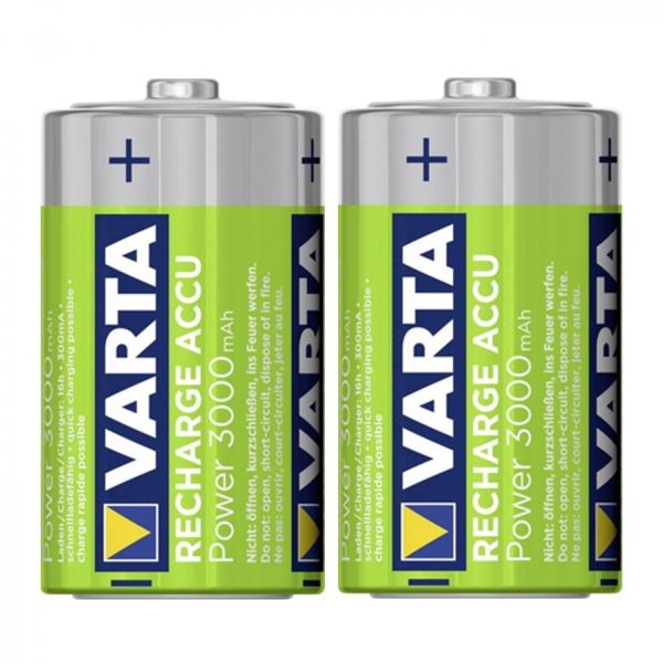 Varta D Size 3000 mAh Rechargeable NiMH Battery (2pack)