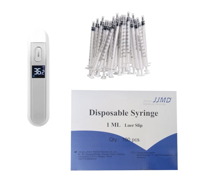 Andon Infrared Digital Thermometer - 100 x 1ml Disposable Medicine Syringe