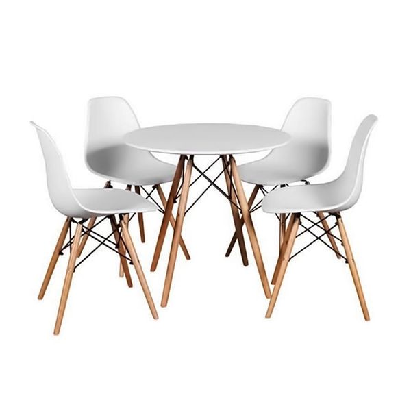 Round Table Set - White