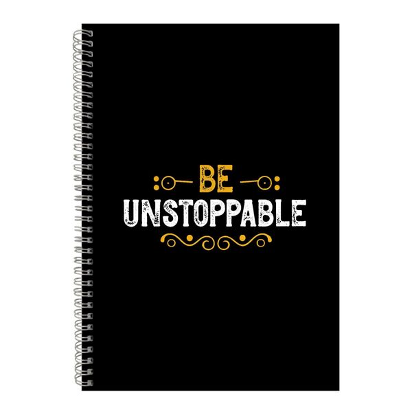 Unstoppable A4 Notebook Spiral Lined Motivational Saying Graphic Notepad153
