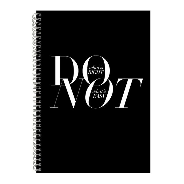 Right A4 Notebook Spiral Lined Motivational Saying Graphic Notepad Gift 224