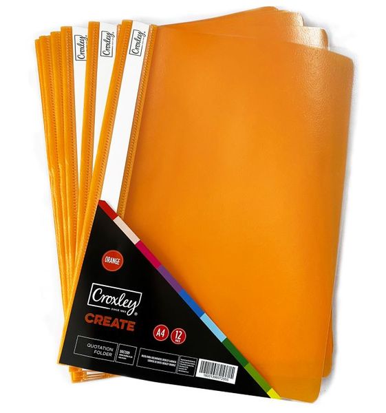 Croxley Quotation Folder Orange Pack of 12's