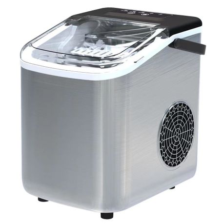 Countertop Ice Maker with Handle 10KG in 24Hrs Stainless Steel Ice Machine Image