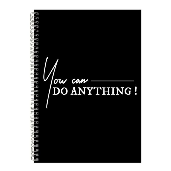Anything A4 Notebook Spiral Lined Motivational Sayings Graphic Notepad 226