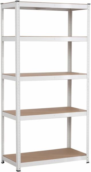 5-Tier Steel Storage Shelf - Adjustable and Versatile Design