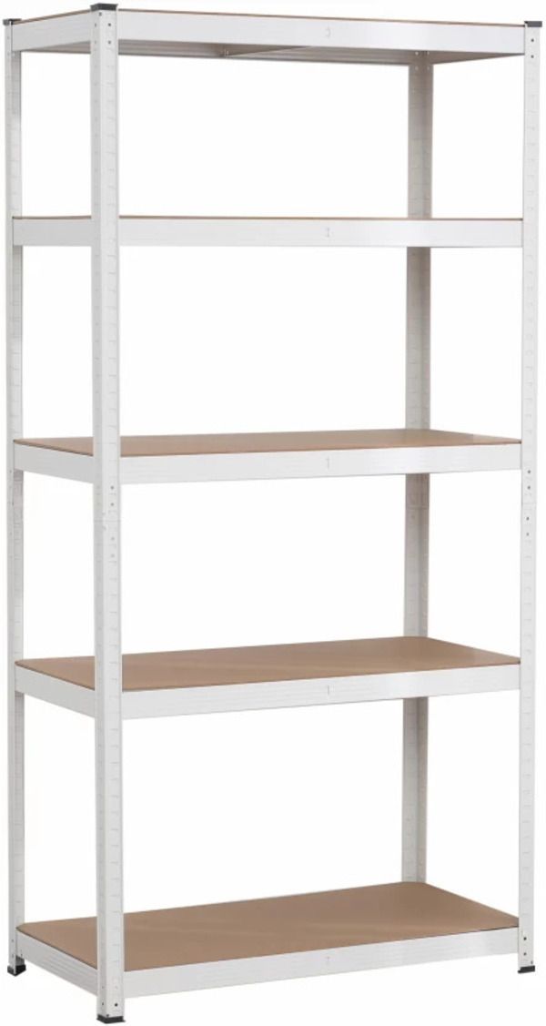 5-Tier Steel Storage Shelf - Adjustable and Versatile Design