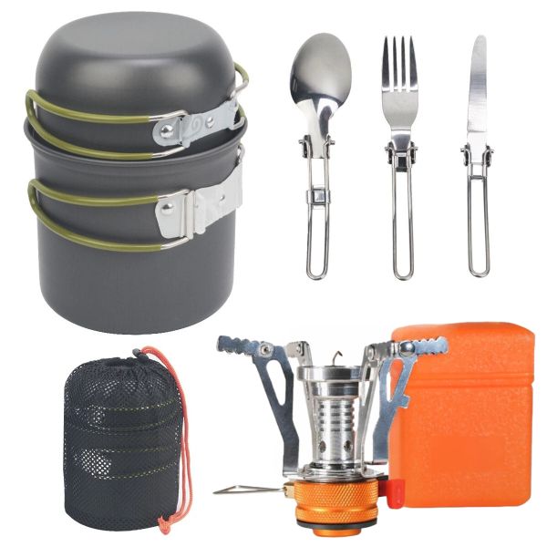 Outdoor Cookware Set, Cooking Equipment, Camping Cookware Set