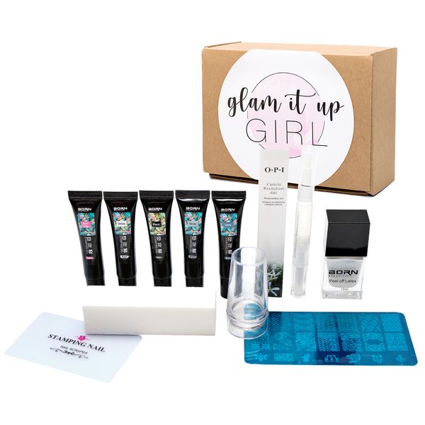 Glam It Up Girl/ Nail Art Stamping Kit - 10 Piece