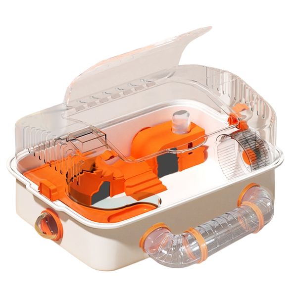 Panoramic Hamster Cage with Tunnel System &amp; External Viewing Dome - 48cm