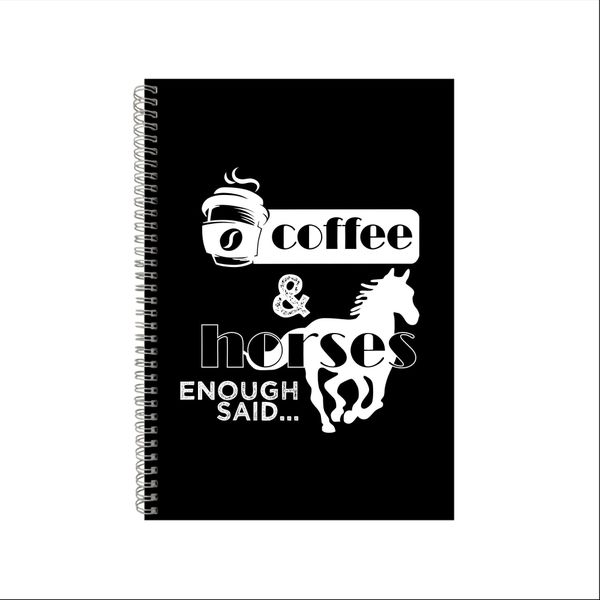 Coffee And Horses Notebook Gift Idea A4 Notepad Pad 29