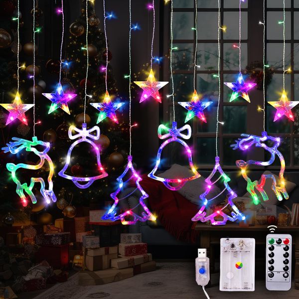 Christmas Window Lights Indoor LED Christmas Curtain Lights Fairy Lights