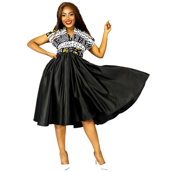 Africa Fashion House Heritage Infinity Dress Black Ndebele