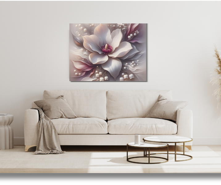 Canvas Wall Art - Faint Pink Blossom