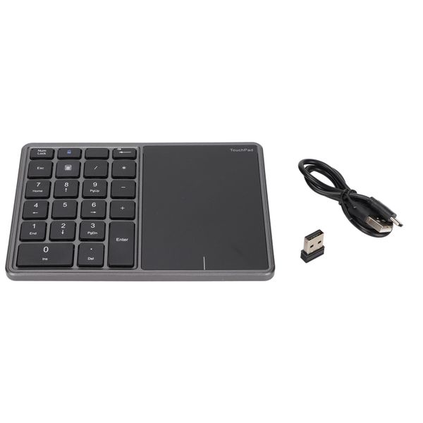 Numeric Keypad Laptop 22 Key Wireless Gray