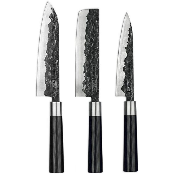 Samura Japanese Steel Blacksmith Kitchen Knife Set of 3, High Carbon