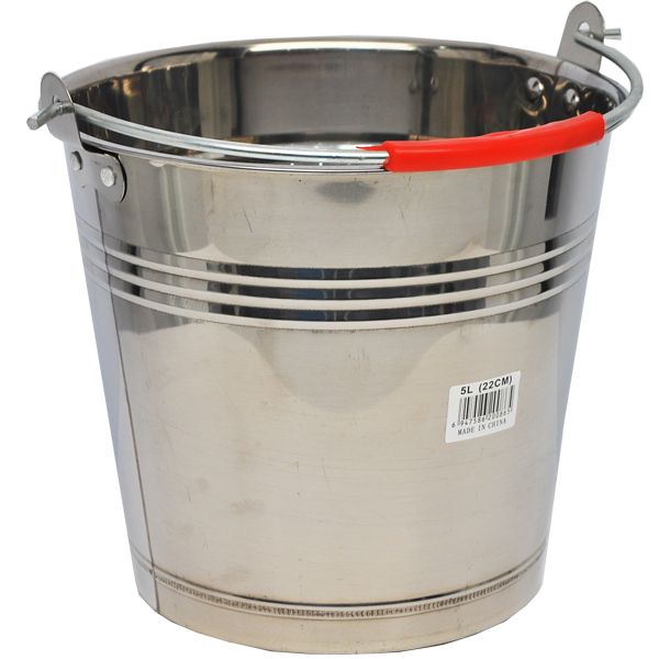Stainless Steel Metal Bucket 5lt