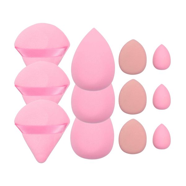 Luxury Foundation Blending Microfiber Makeup Sponges and Puffs - Set of 12