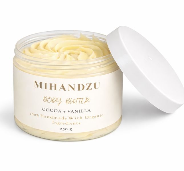 Whipped Body Butter - Cocoa + Vanilla Organic Body Cream - 250 g