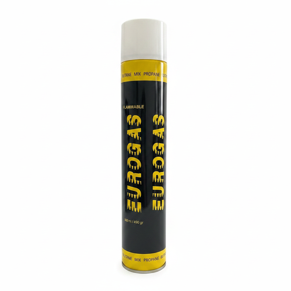 Eurogas 800ml Propane Butane Mix Gas Cylinder - Yellow Tin