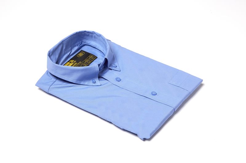 Dromex 100% Cotton Short Sleeve Formal Shirt - Sky Blue