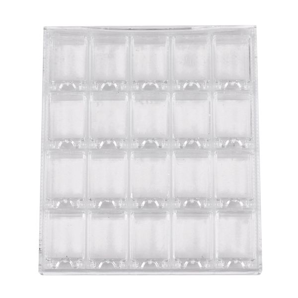20 Girds Acrylic Makeup Organizer Nail Art Storage Box Clear Display Case O