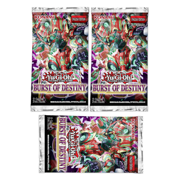 YuGiOh Burst of Destiny - 3 x Booster packs