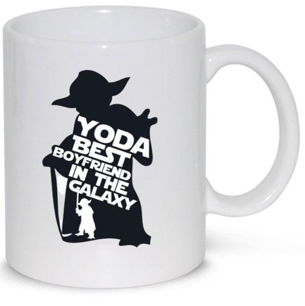 Yoda Best Boyfriend In The Galaxy Star Wars Coffee Mug (11 Oz Normal Size)