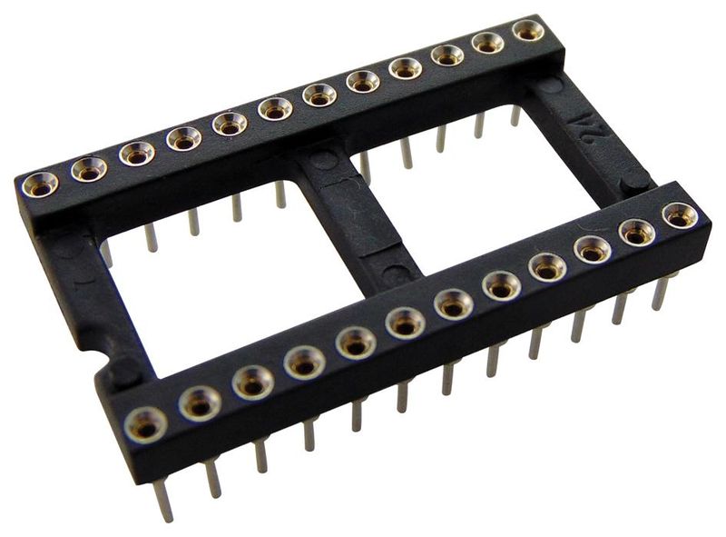 Harwin (D2824-42) IC &amp; Component Socket, 24 Contacts, DIP, 2.54 mm
