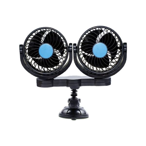 12V plug Single Speed Double head Fan