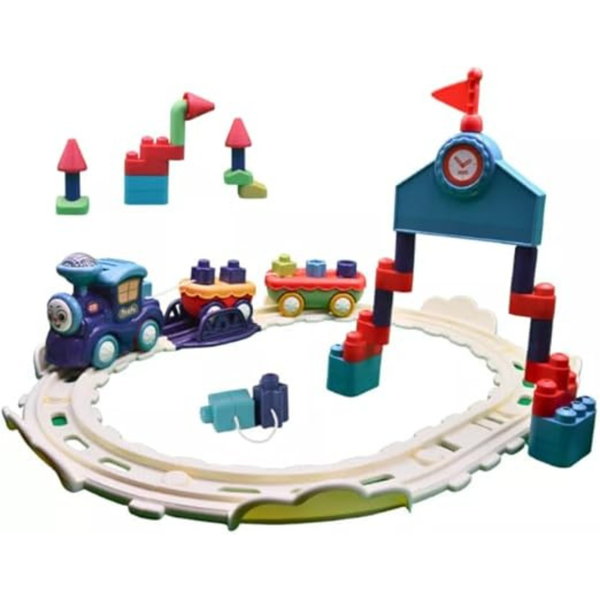 Mu Bear &amp; Co-Train set with 29 Building Blocks &amp; Shape Sorter Carriages