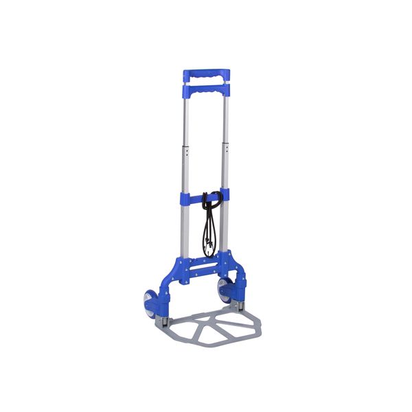 Folding Hand Trolley Hold Up To 80Kg - Blue