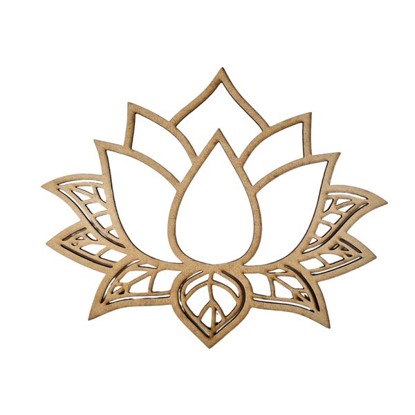 Lotus Flower with Leaf Detail Interior Wall Art