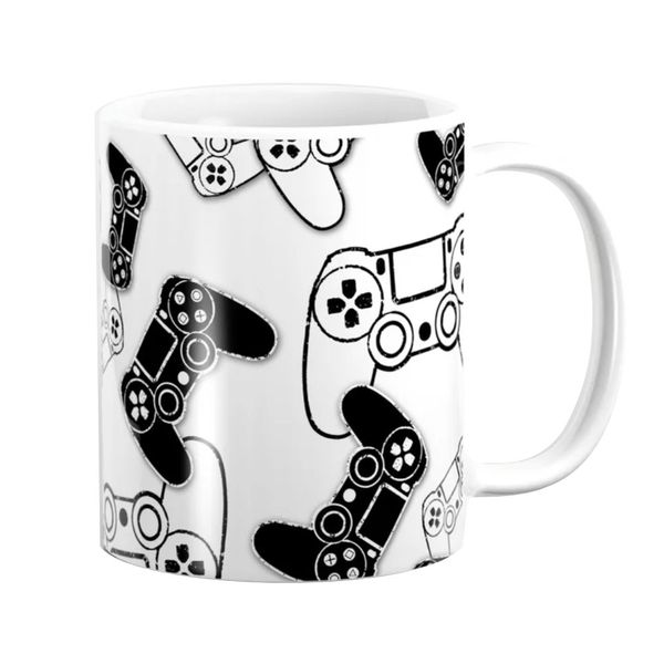 Pappa Joe Mug - Game Controller Black &amp; White