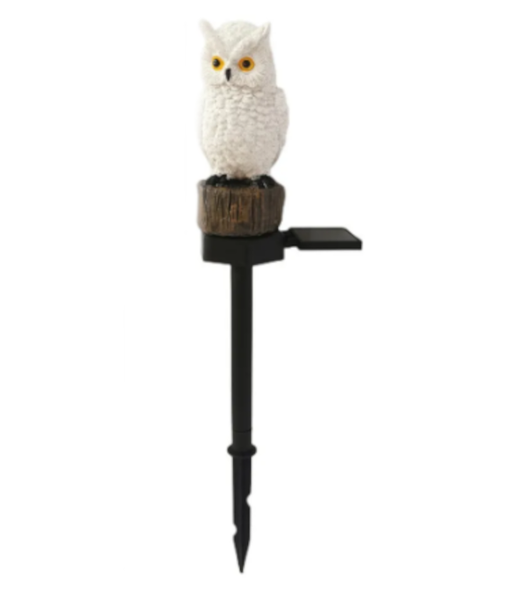 Garden Solar Light Outdoor Decor Resin Owl Solar LED Light with Stake