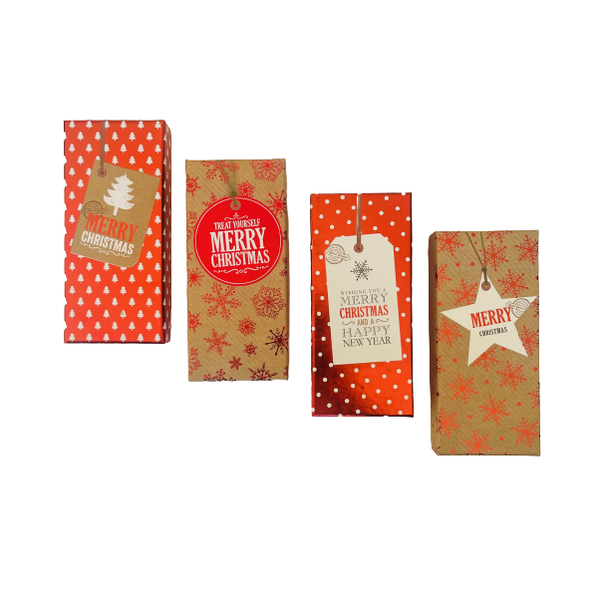 Metallic Christmas Gift Boxes (4 Piece) 17cm x 8cm