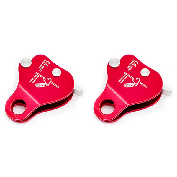 Rope Grab Metal Rope with Locking Protection Red - 2 Piece