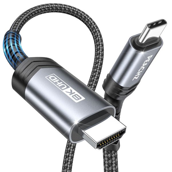 Peachz-USB C to HDMI 2.1 Cable [8K@60Hz 4K@240Hz] Type C to HDMI 2 meter