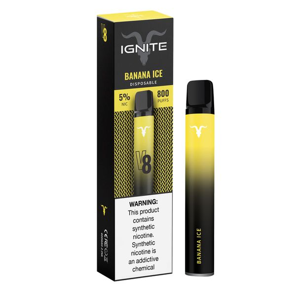 Ignite V8 Disposable Vape Pen - Banana Ice - 2.6ml