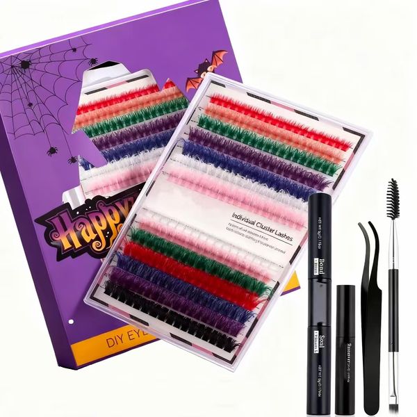 Halloween Colorful Style 280 Pieces Of False Eyelash Extensions 8-16mm Set