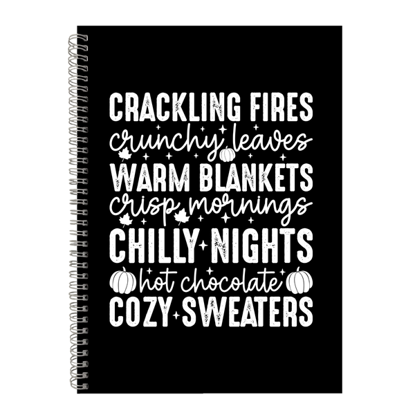 Winter Fun Cozy Fireplace Writing Notepad Gift Idea Notebook A4 402