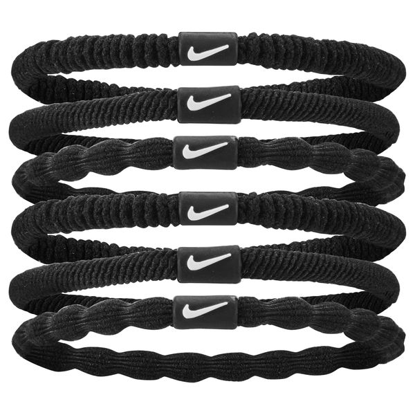 Nike Flex Hair Tie 6pk Black/Black/White Osfm