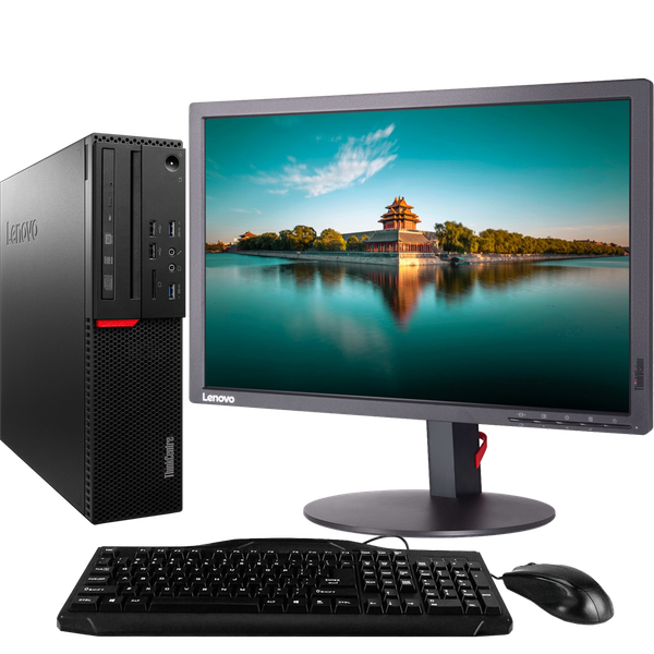 Lenovo ThinkCentre M700 Intel i5, 6th Gen Desktop PC + 20" Monitor (Refurbished)