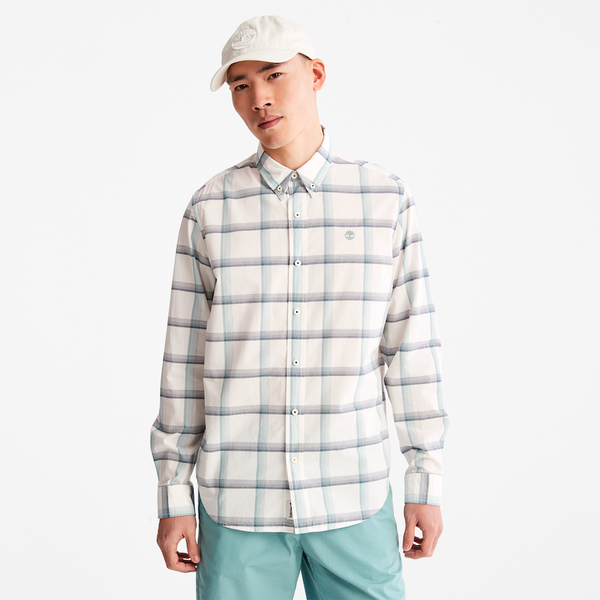Timberland Long Sleeve Regular Fit Stretch Poplin Shirt for Men