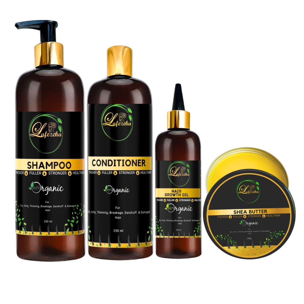 Lafezeka Natural Hair Care Growth Maintenance Bundle
